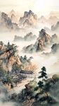 水墨山水間的靜謐山居