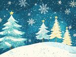 冬日雪景中的夢幻圣誕樹