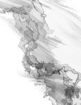 水墨風格抽象山水畫作