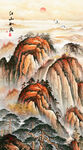 泰山五岳獨尊玄關裝飾畫