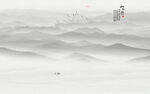 山水風(fēng)光水墨畫