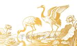 仙鶴線描古風(fēng)元素