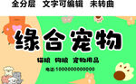 寵物用品貓糧狗糧卡通門頭