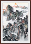 泰山五岳獨尊玄關裝飾畫
