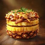 菠蘿疊層烤肉美食盛宴