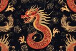 中式龍紋圖案精美裝飾