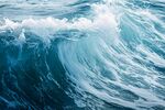 澎湃海浪 藍色海洋景觀