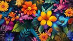 繽紛熱帶花卉圖案設(shè)計(jì)