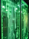 科技感綠色電路板畫面