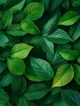 翠綠葉片構(gòu)成的自然圖案