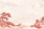 中式山水寫意風景圖