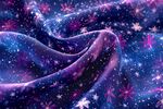 夢幻星空花紋飄逸布料