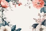 花卉邊框插畫