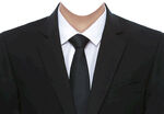 男士證件照黑領(lǐng)帶西裝衣服素材