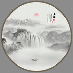 圓形山水畫