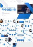 藍(lán)色商務(wù)簡約年中總結(jié)計劃PPT