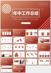 紅色企業(yè)年中總結(jié)計劃PPT