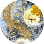 圓形麋鹿發(fā)財樹