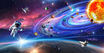 宇宙星空太陽系