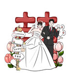 結(jié)婚訂婚迎賓牌圖片