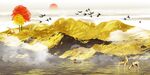 抽象金山發(fā)財畫