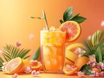 夏日清爽西柚冰飲