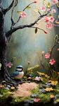 春日花鳥的夢(mèng)幻微觀景致
