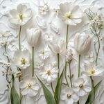 純白花卉藝術(shù)靜物圖