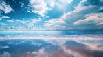 夢幻海濱風光 天空與海浪