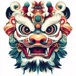 精美傳統(tǒng)舞獅頭形象設(shè)計(jì)