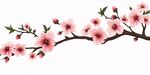 粉色桃花枝 春日浪漫景致