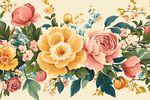 復(fù)古風(fēng)花卉圖案裝飾畫(huà)