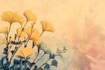 金黃銀杏花的夢幻景致