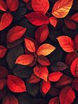 深紅秋葉圖案背景