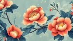 復(fù)古風(fēng)花卉圖案精美插畫