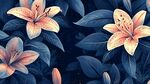 夢(mèng)幻百合花卉圖案背景