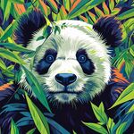 熊貓于綠葉間的奇妙瞬間