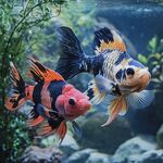 靈動金魚暢游水中世界
