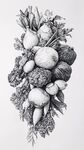 手繪蔬菜組合插畫