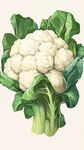 一顆飽滿的新鮮花椰菜