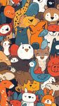 可愛動物大集合插畫
