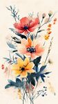 水彩花卉插畫