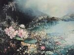 湖畔繁花圖