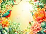 花鳥相映的夢幻植物景致