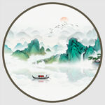 圓形山水畫