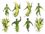 玉米元素創(chuàng)意人形插畫