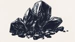 黑色礦石堆插畫(huà)