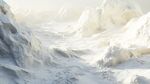 冰雪覆蓋的奇幻山巒景觀