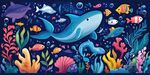 夢幻海底世界插畫