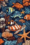 海底世界繽紛海洋生物圖